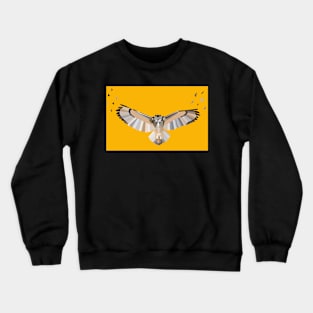 Orange Geometric Owl Crewneck Sweatshirt